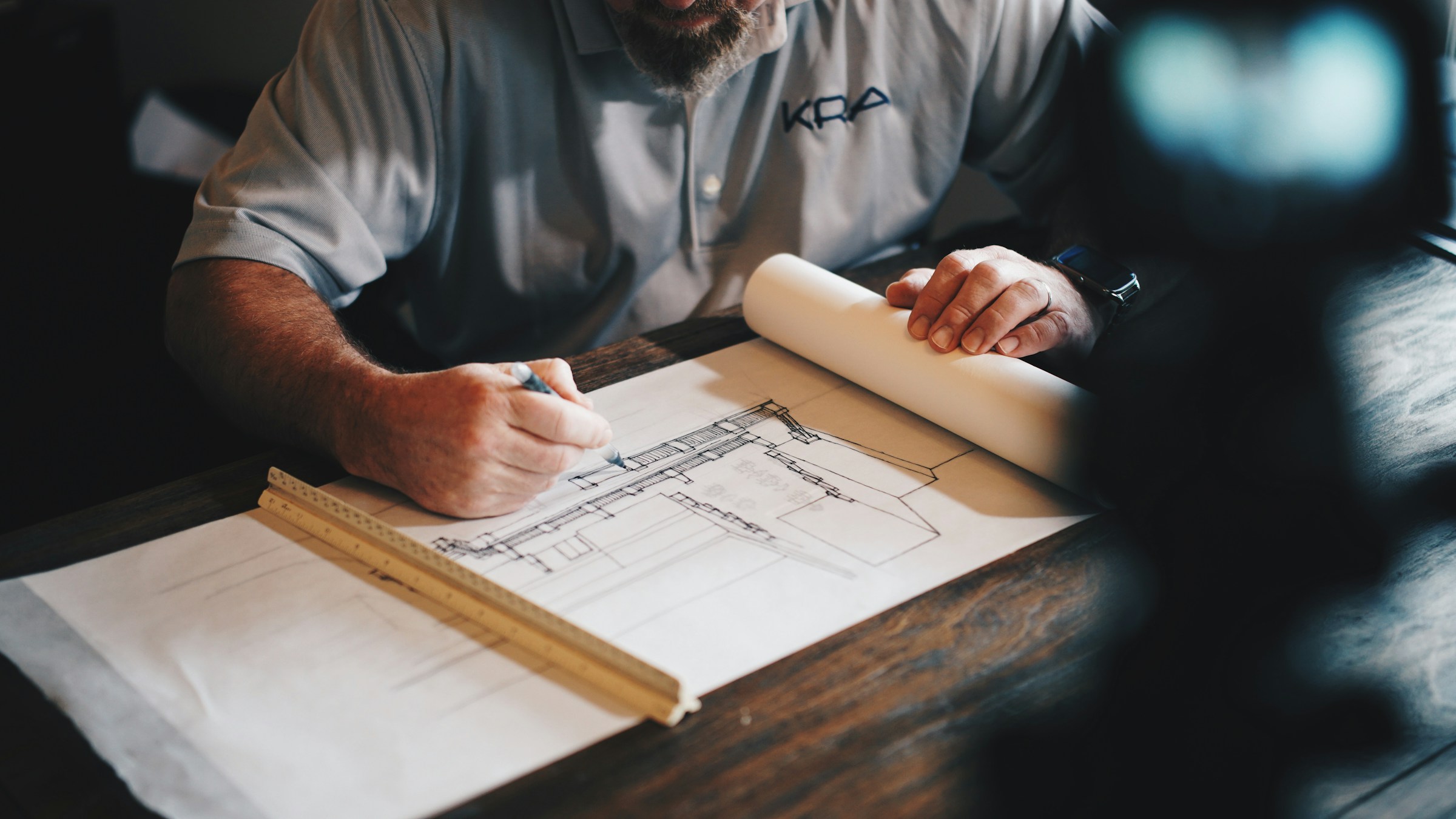 Sample architectural plan graphics for presentation